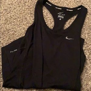 black nike running tank top